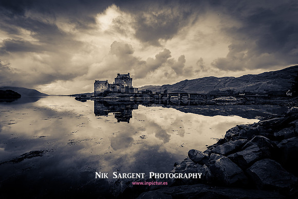 Eilean Donan castle on a dreich Highland day