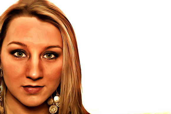 brushstrokes pop-style modern oils portrait