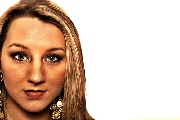 airbrush style re-lit portrait