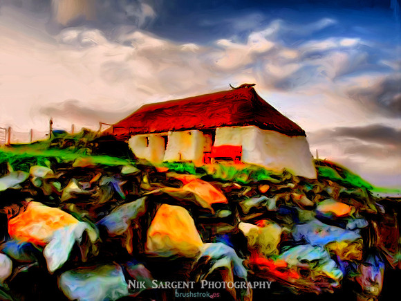Hebridean Cottage - from a photo by Peter Rose